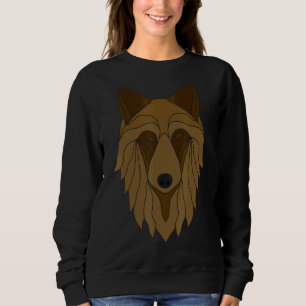 Sweatshirt Wolf Motif Predateur face Wolfs 2