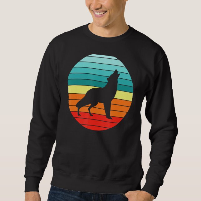 Sweatshirt Wolf Retro Sunset Wolfs (Devant)