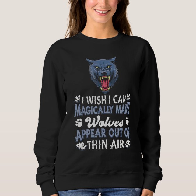 Sweatshirt Wolf Wildlife Magic Animal Magique Pack De Loup (Devant)