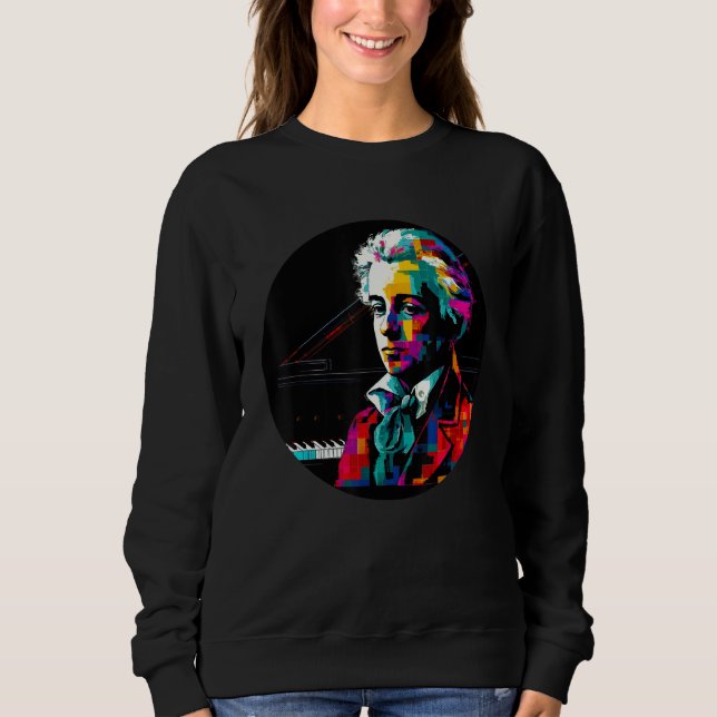 Sweatshirt Wolfgang Amadeus Mozart Music Composer Piano (Devant)