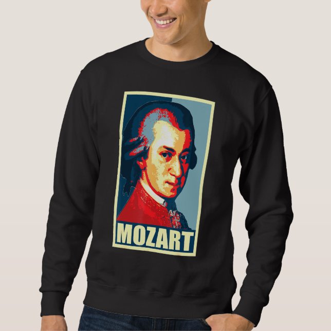 Sweatshirt Wolfgang Amadeus Mozart Pop Art (Devant)