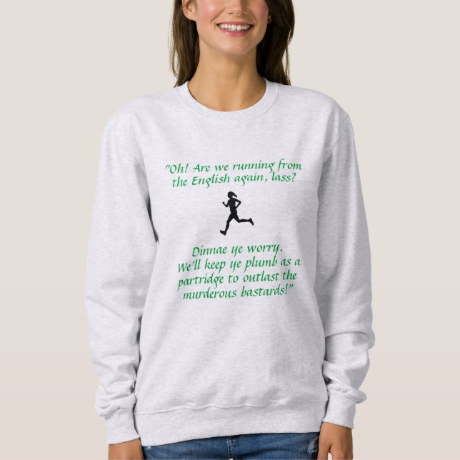 Sweatshirt Woman's Funny Irish workout (Devant)