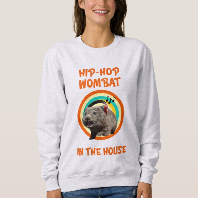 Sweatshirt Wombat Hip-hop Drôle dans la Maison (Devant)