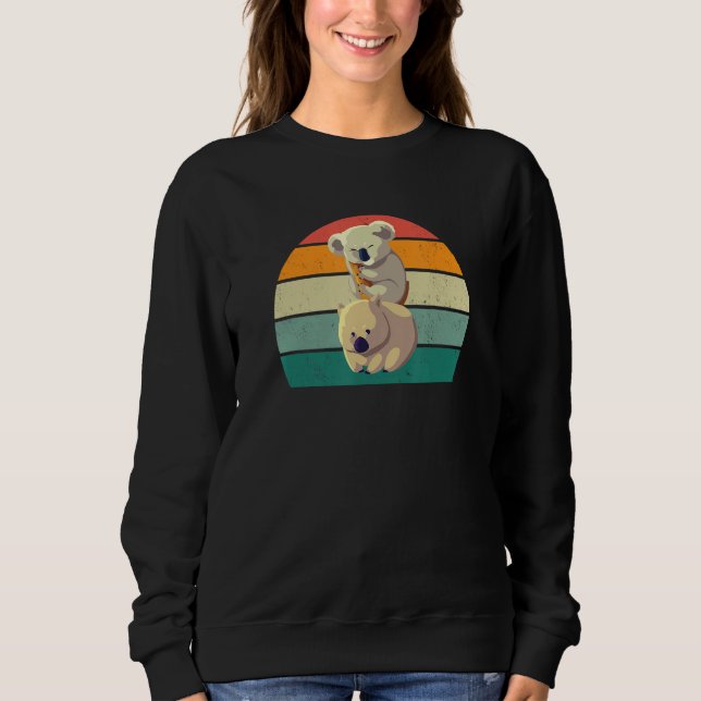 Sweatshirt wombats marsupial australia oceania animal combat  (Devant)