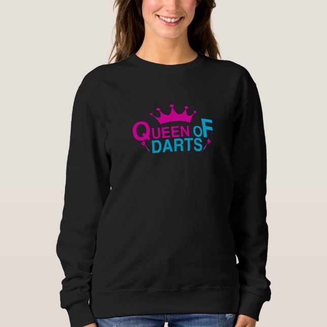 Sweatshirt Women dart queen darts player dartboard  (Devant)