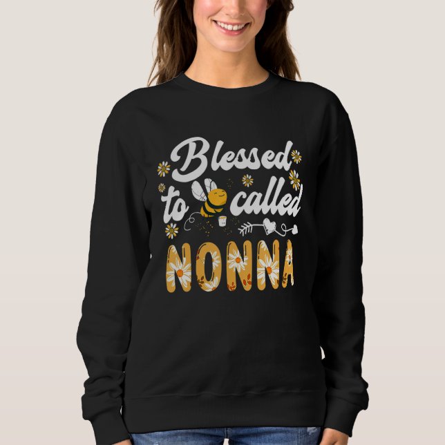 Sweatshirt Women Family Matching Blessed to be called Nonna M (Devant)
