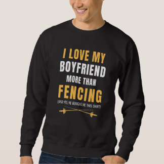 Sweatshirt Women Fencing Girlfriend Sport Athlete Coach Funny