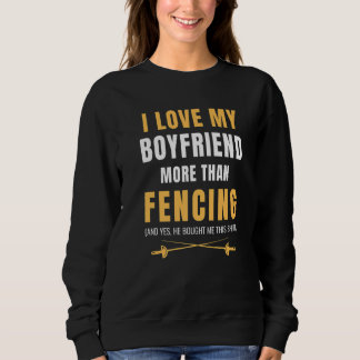 Sweatshirt Women Fencing Girlfriend Sport Athlete Coach Funny