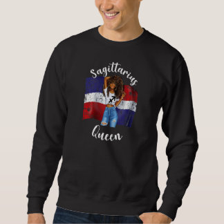 Sweatshirt Womens Afro Sagittarius Queen From Dominican Repub