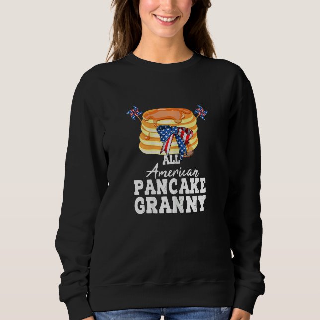 Sweatshirt Womens All American Pancake Granny Grandma Women (Devant)
