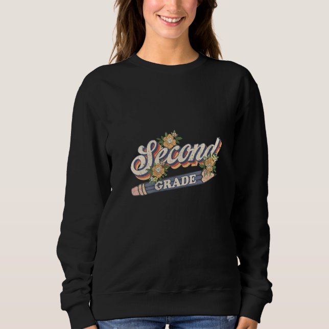 Sweatshirt Womens Back To School Second Grade 2nd Grade Penci (Devant)