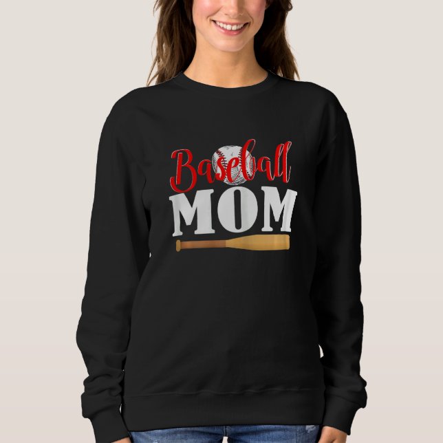 Sweatshirt Womens Baseball Mom Mother's Day (Devant)