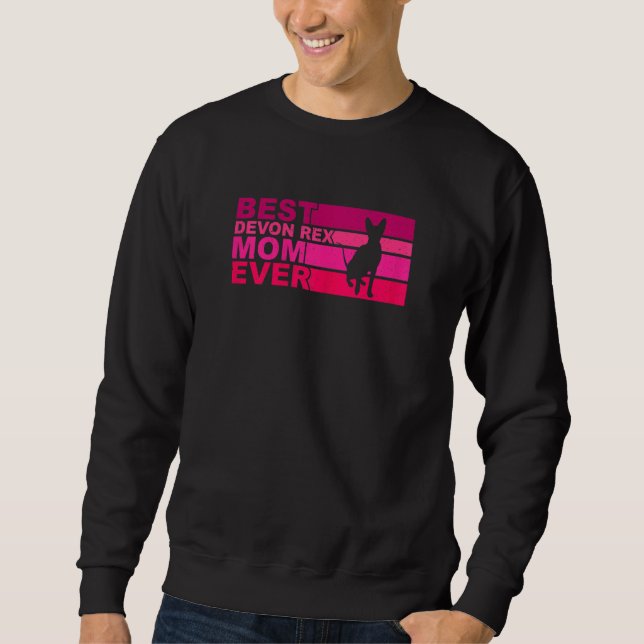 Sweatshirt Womens Best Devon Rex Mom Ever (Devant)