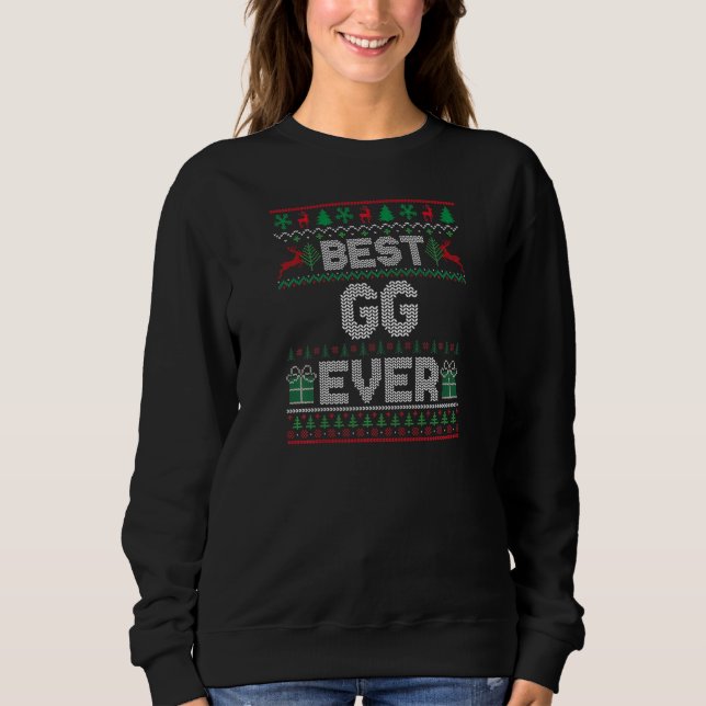 Sweatshirt Womens Best GG Ever Christmas Pajamas Matching Ugl (Devant)