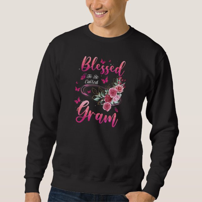 Sweatshirt Womens Blessed To Be Called Gram Cute Girls Women  (Devant)