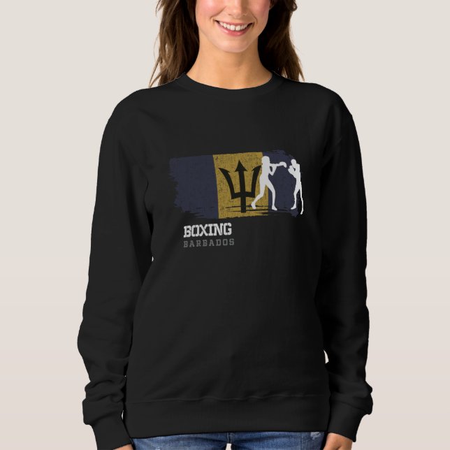 Sweatshirt Womens Boxing Barbados Combat Sports Fighter Boxin (Devant)