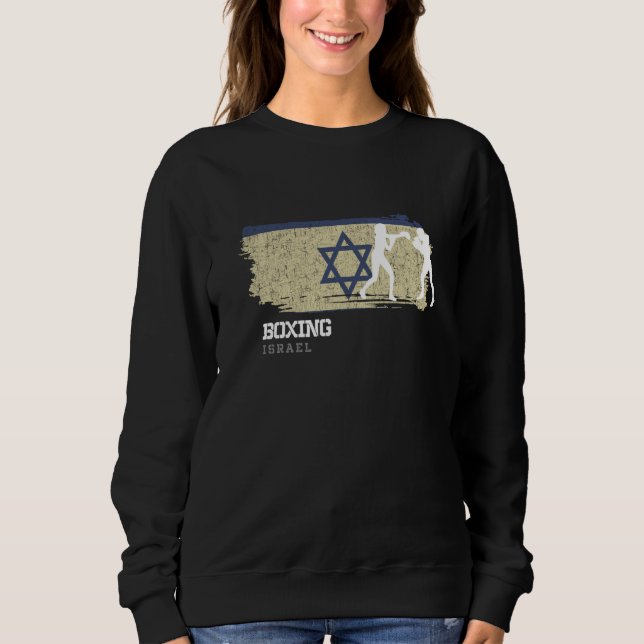 Sweatshirt Womens Boxing Israel Combat Sports Fighter Boxing  (Devant)