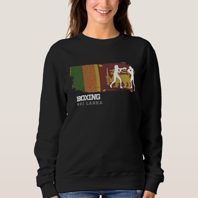 Sweatshirt Womens Boxing Sri Lanka Combat Sports Fighter Boxi (Devant)