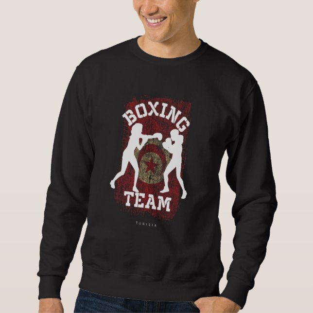 Sweatshirt Womens Boxing Tunisia Combat Sports Fighter Boxing (Devant)