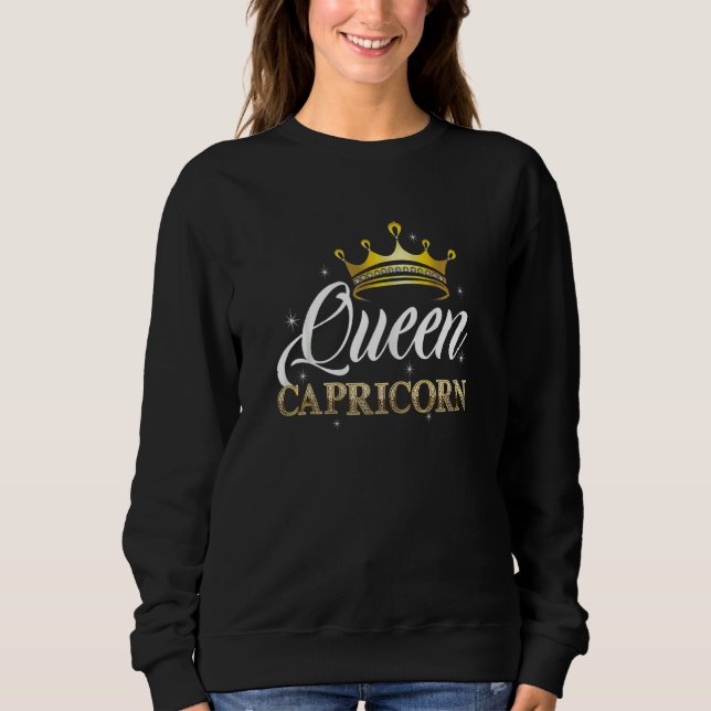 Sweatshirt Womens Capricorn Queen  For Women Zodiac Diamond C (Devant)