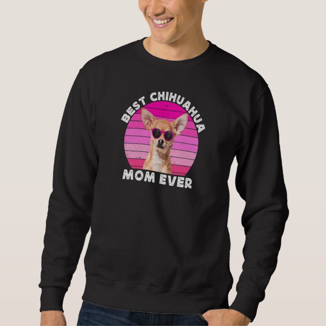 Sweatshirt Womens Chihuahua Mom For Women Retro Brown Chiwawa (Devant)