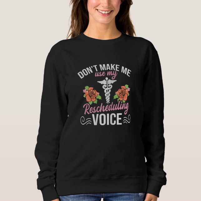 Sweatshirt Womens Clinical secretary Quote for a Healthcare R (Devant)