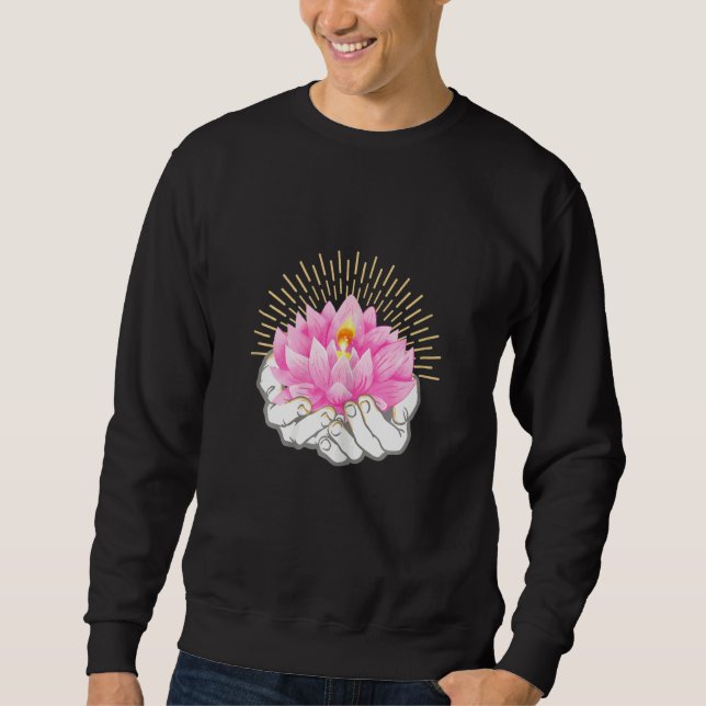 Sweatshirt Womens Floral Wreath Magnolia Cute Flower Circle (Devant)