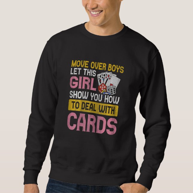 Sweatshirt Womens Gambling Card Dealer Poker for a Casino Dea (Devant)