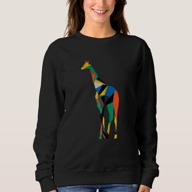 Sweatshirt Womens Giraffe Graphic Cute Giraffe Cool Animal 5 (Devant)