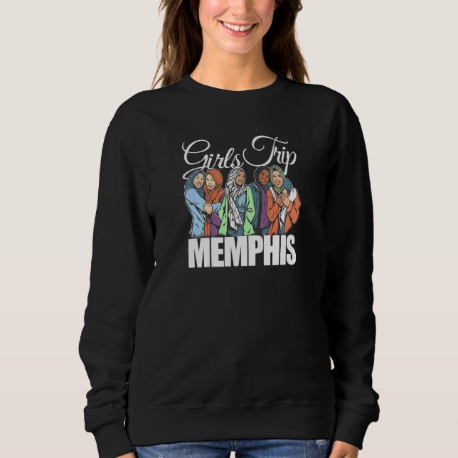 Sweatshirt Womens Girls Trip Memphis  Melanin Bestie & Best F (Devant)