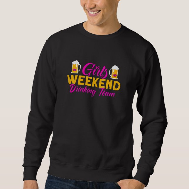Sweatshirt Womens Girls Weekend Drinking Team Party Group Pub (Devant)