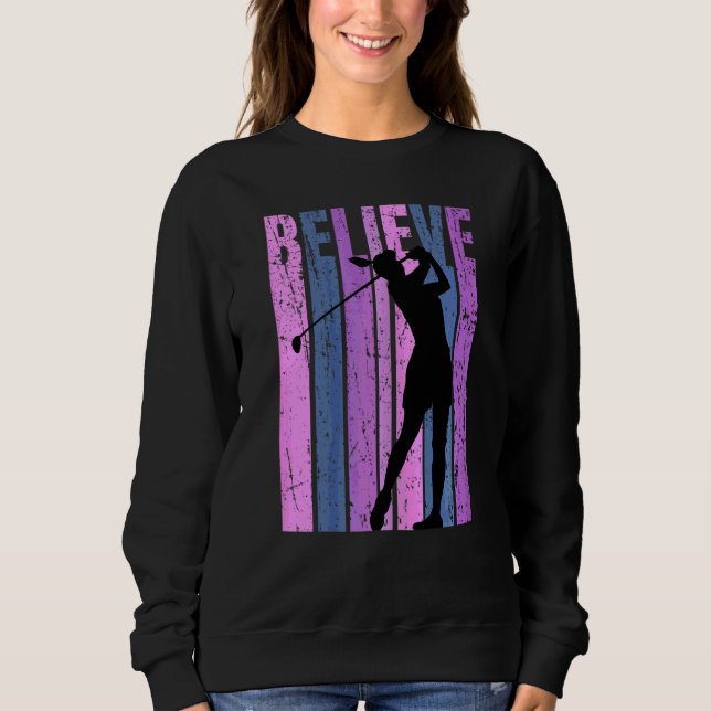 Sweatshirt Womens Golf Golfing Plays Golf Coach Silhou (Devant)