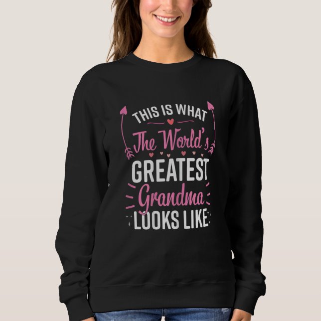 Sweatshirt Womens  Grandma Best Grandmother (Devant)