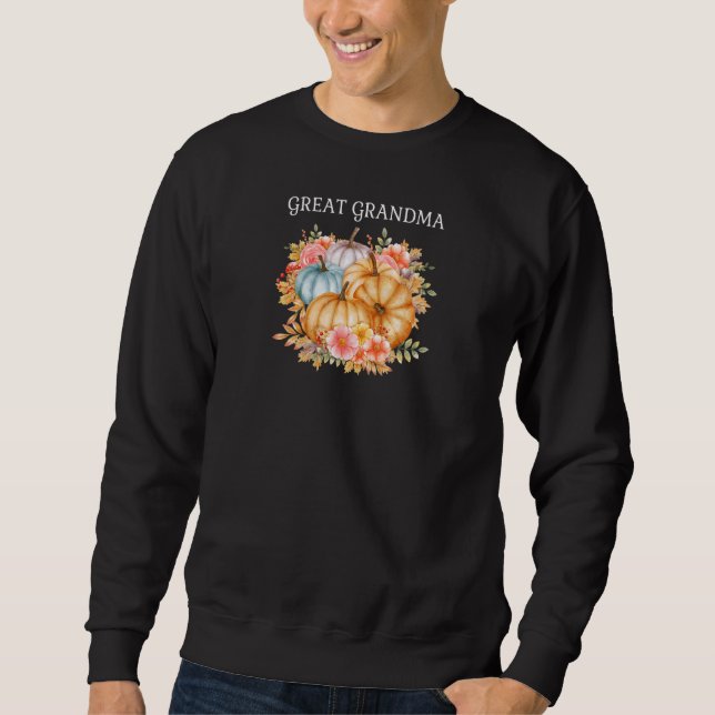 Sweatshirt Womens Great Grandma Colorful Pumpkins Fall Autumn (Devant)