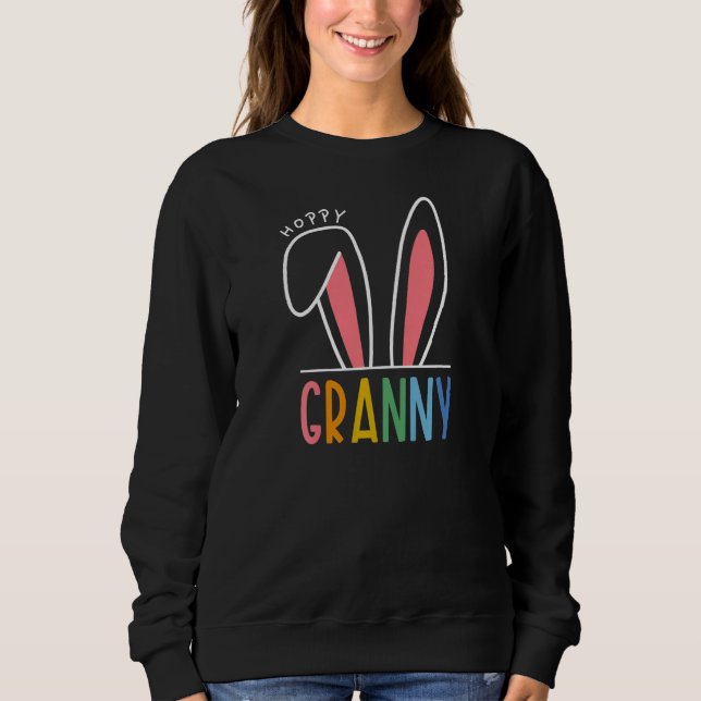 Sweatshirt Womens Happy Easter Day 2023 Hoppy Granny Bunny Fu (Devant)