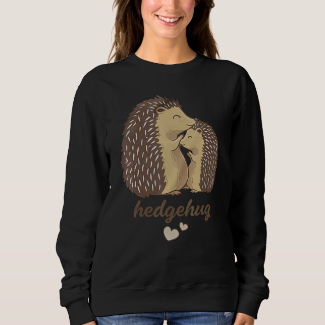 Sweatshirt Womens Hedgehog Valentine Love Hedgehog Costume He (Devant)