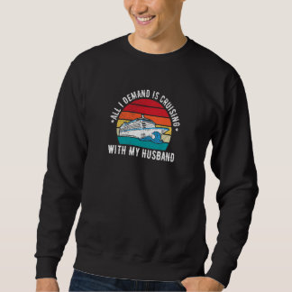 Sweatshirt Womens Honeymoon Cruising for a Cruising Wife