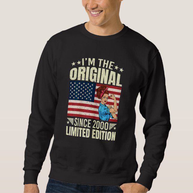 Sweatshirt Womens I'm The Original depuis 2000 Style Ret Cool (Devant)