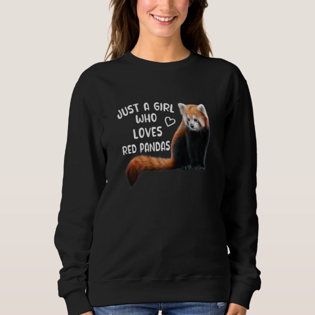 Sweatshirt Womens Just A Girl Who Loves Red Pandas Red Panda (Devant)