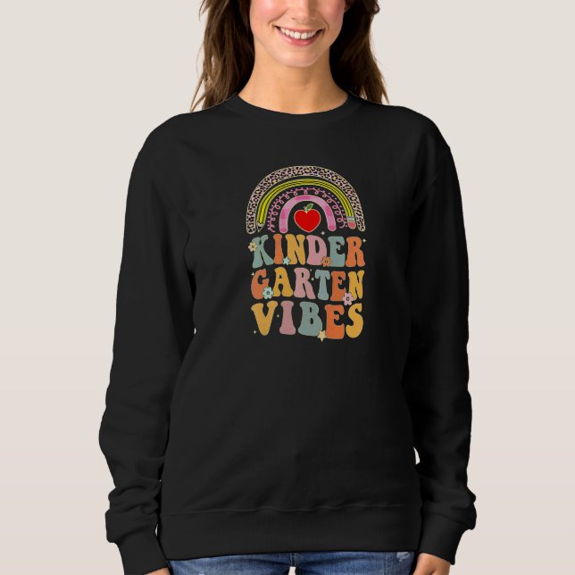 Sweatshirt Womens Kindergarten Vibes First Day Back to School (Devant)
