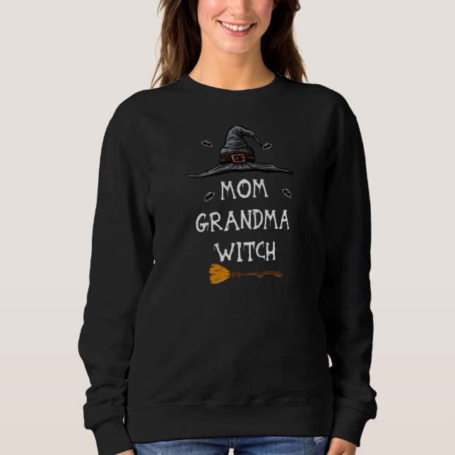 Sweatshirt Womens Mom Grandma Witch Halloween   (Devant)