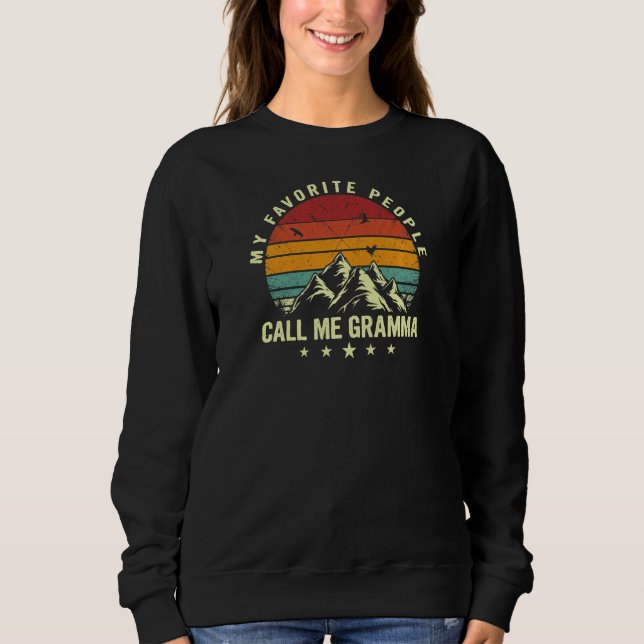Sweatshirt Womens My Favorite People Call Me Gramma Cool Moth (Devant)