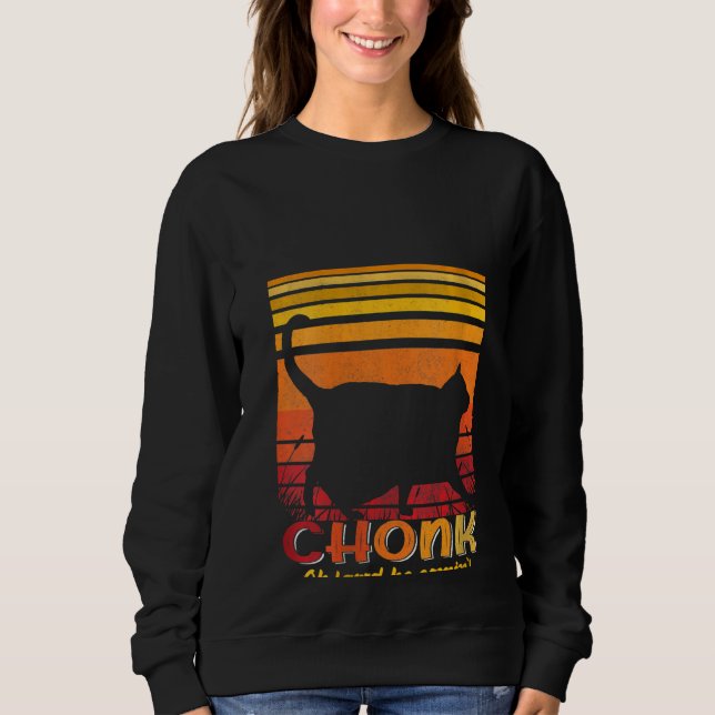 Sweatshirt Womens Oh Lord He Coming Chonk Scale Chat Meme (Devant)