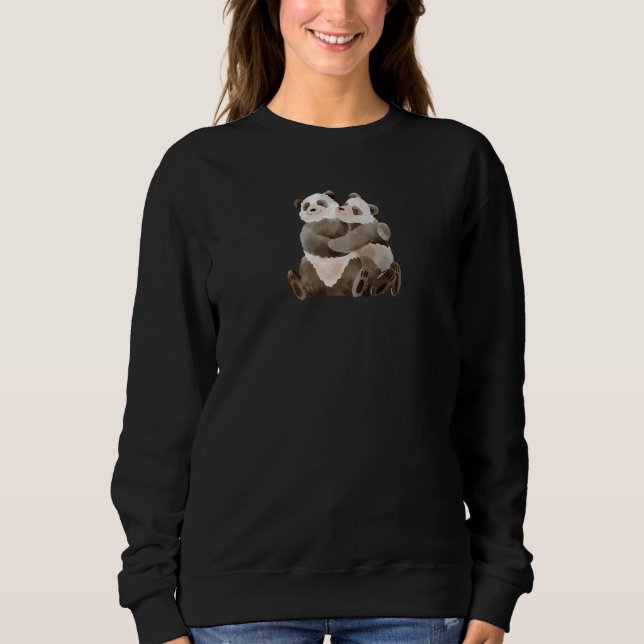 Sweatshirt Womens Outfit for panda fan cute panda couple in w (Devant)
