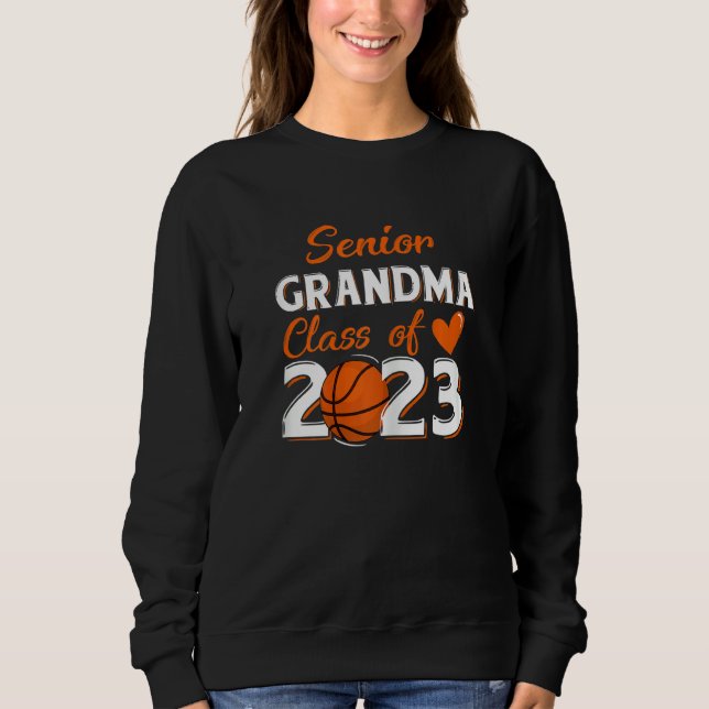 Sweatshirt Womens Proud Grandma Of A 2023 Senior Basketball G (Devant)