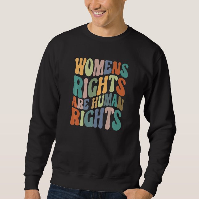 Sweatshirt Women's Rights Are Human Rights Row v wade (Devant)