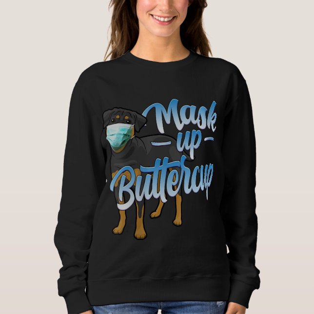 Sweatshirt Womens Rottweiler Dog with mask (Devant)