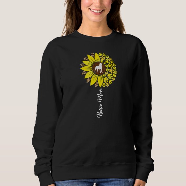 Sweatshirt Womens Rottweiler Mom For Women Sunflower Rottie R (Devant)