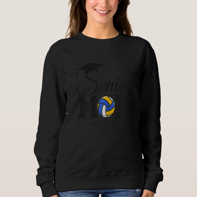 Sweatshirt Womens Senior Mom 2023 Volleyball Graduation Back  (Devant)