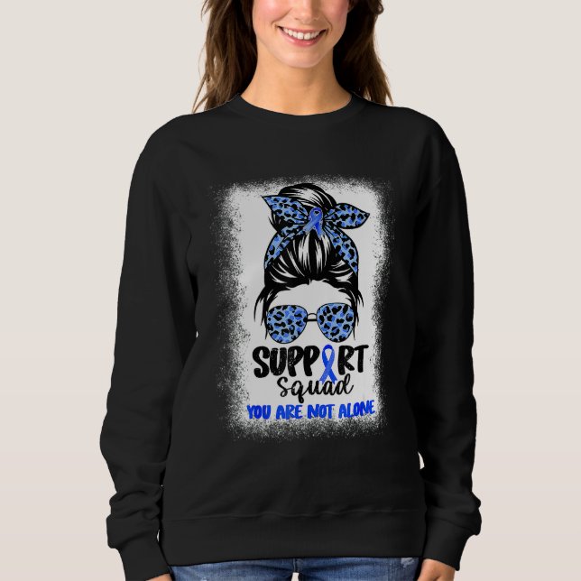 Sweatshirt Womens Support Squad Diabets Awareness Leopard (Devant)